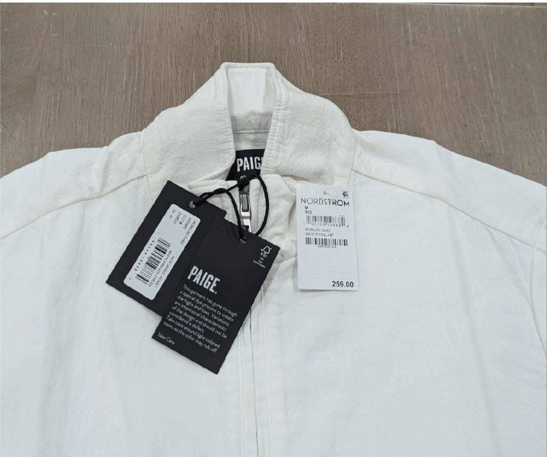 Paige PAIGE "Descanso" Ombre Zip Jacket White/French Press Medium Size US M / EU 48-50 / 2 - 2 Thumbnail