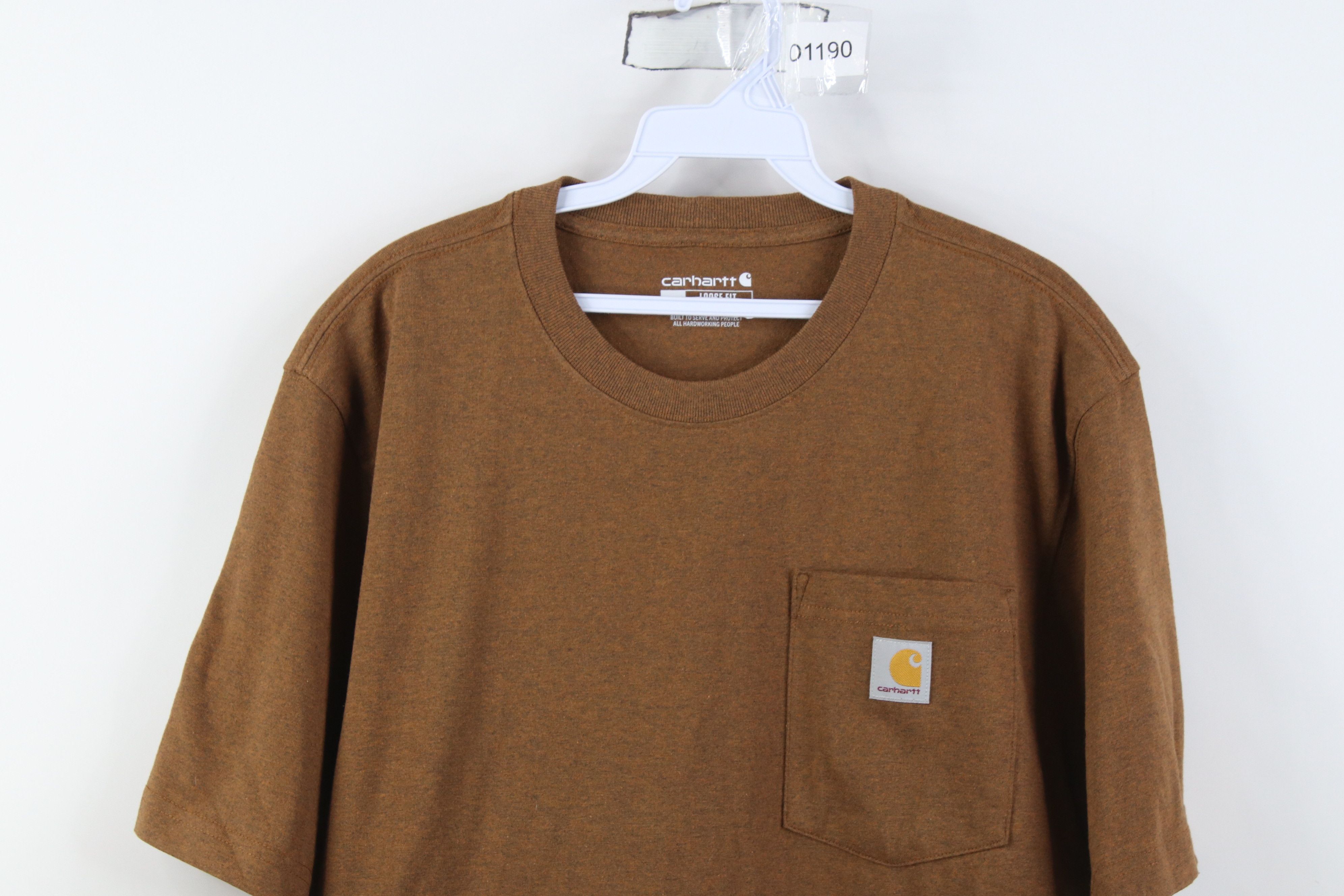 Carhartt Deadstock Y2K Carhartt Pocket T-Shirt Oiled Walnut Heather Size US S / EU 44-46 / 1 - 2 Thumbnail