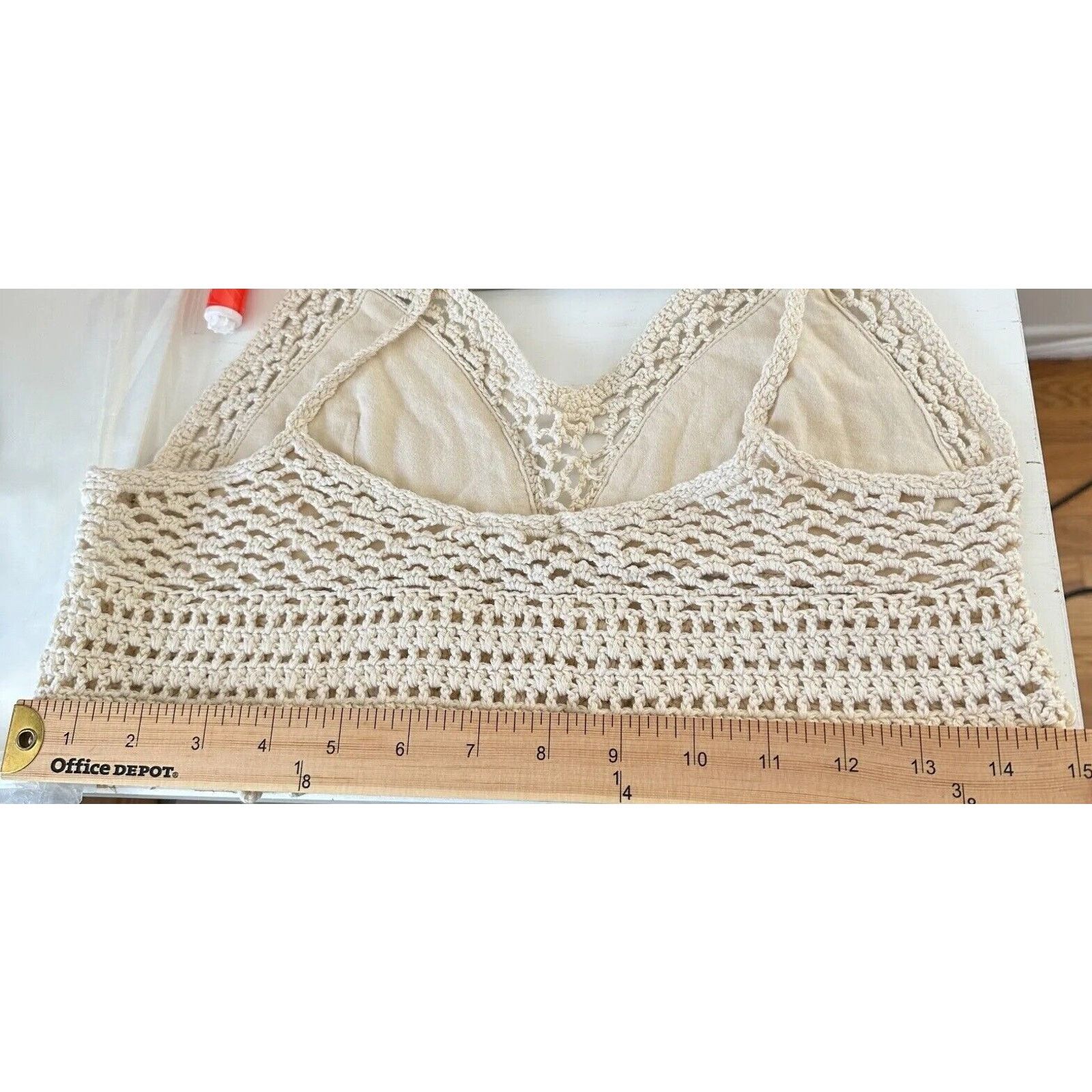 Urban Outfitters Urban Outfitters Tan Crochet Bralette Side Buttons Medium Size M / US 6-8 / IT 42-44 - 8 Thumbnail