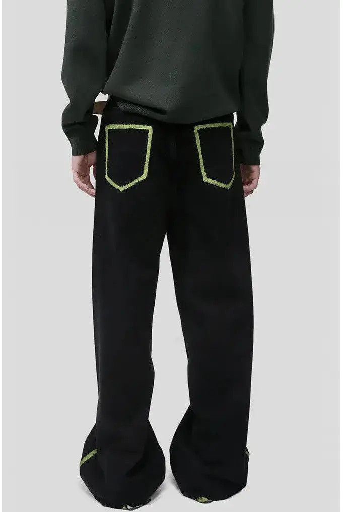 Japanese Brand Baggy loose jeans wide leg fashion streetwear pants Size US 30 / EU 46 - 3 Thumbnail