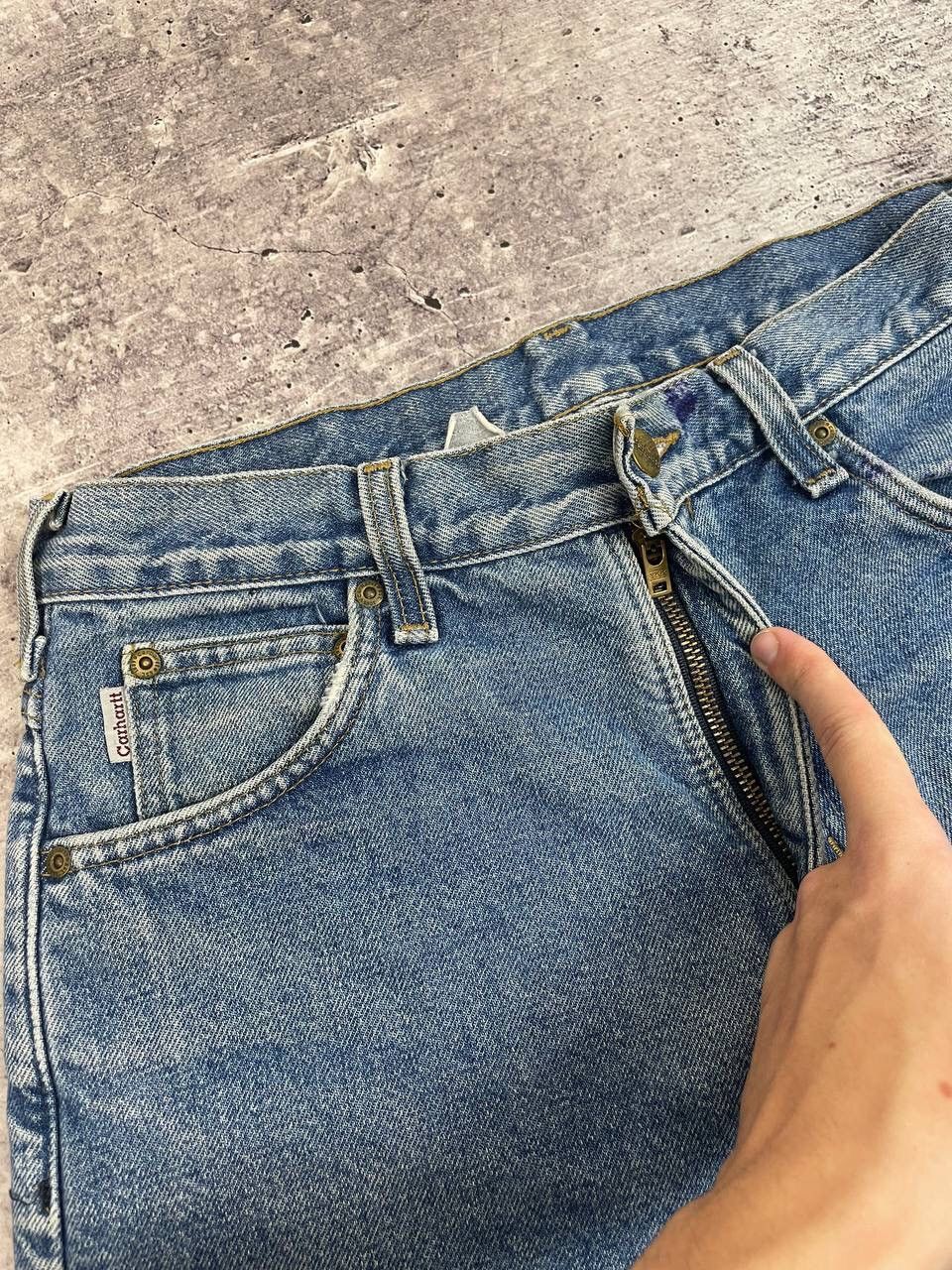 Carhartt Vintage 90s Carhartt Flannel Denim Jeans Work Wear Y2K Size US 32 / EU 48 - 4 Thumbnail