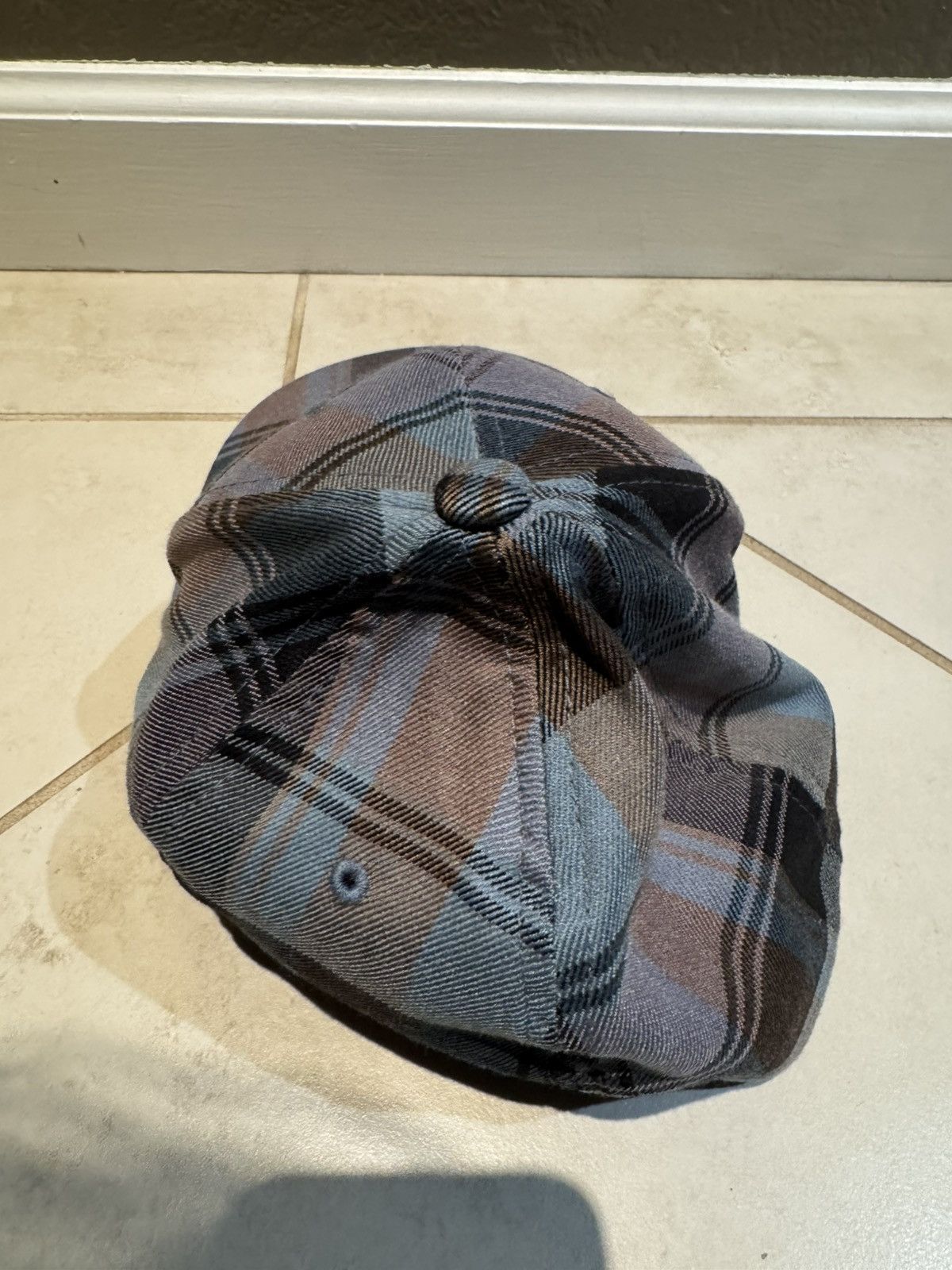 Volcom Volcom Flexfit Hat Blue Plaid Size ONE SIZE - 4 Thumbnail