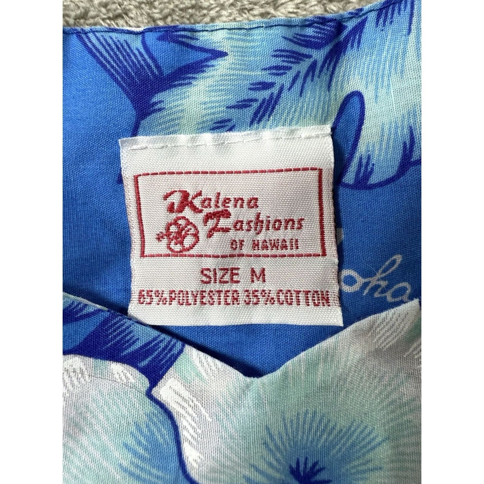 Vintage KALENA FASHIONS OF HAWAII Hawaiian Print Maxi Dress Blue Medium Womens Size M / US 6-8 / IT 42-44 - 3 Thumbnail