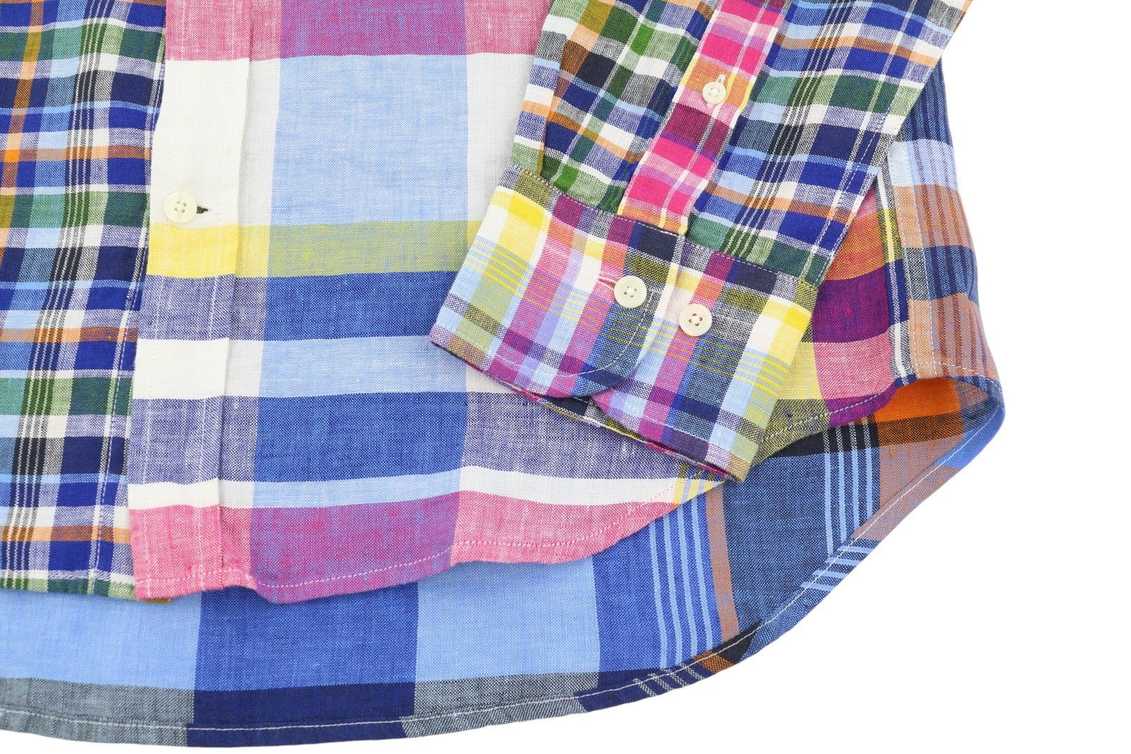 Gant MIXED PANEL LINEN MADRAS S Colourful Button-Down 87498 Size US S / EU 44-46 / 1 - 5 Thumbnail
