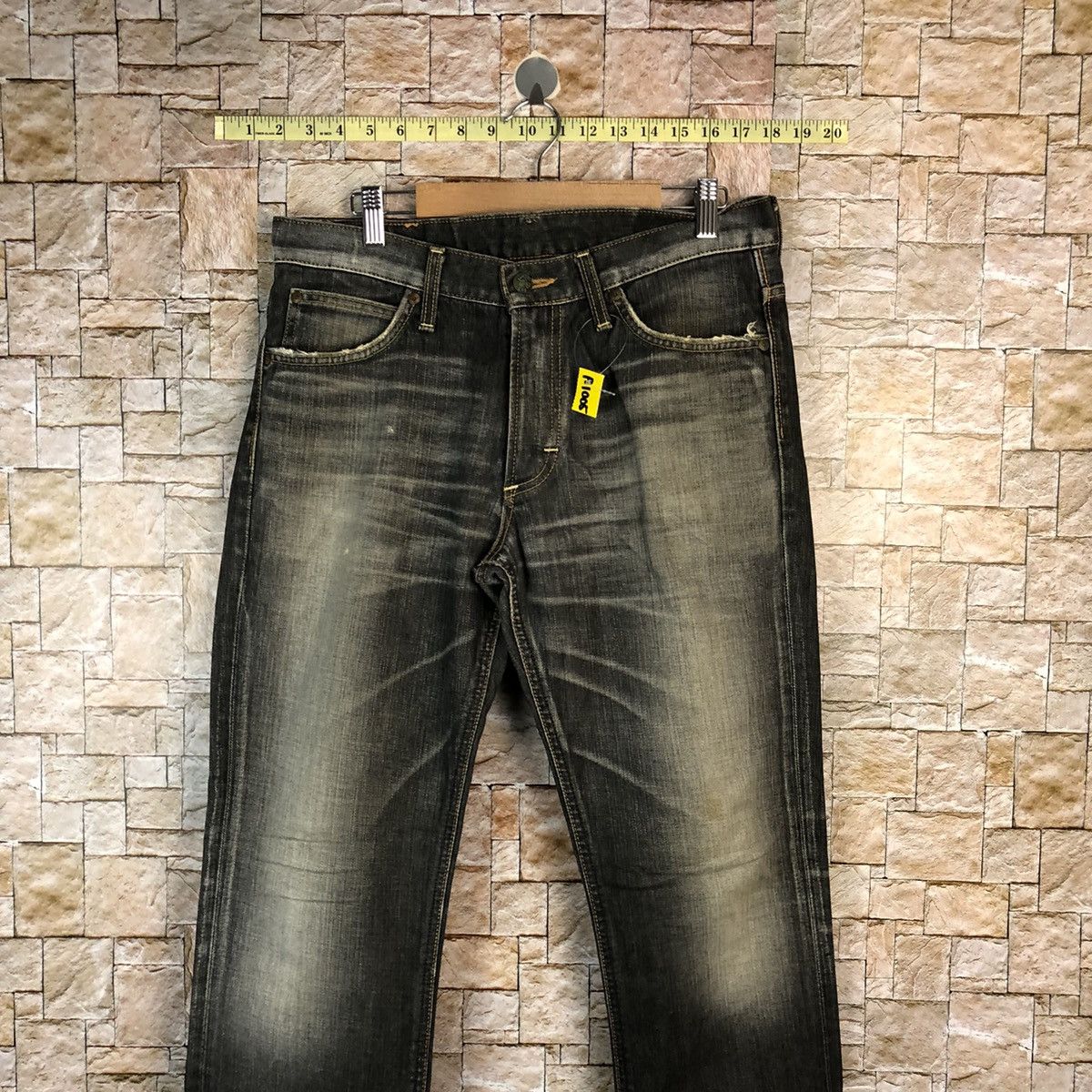 Japanese Brand Lee vintage faded Black Denim Pants #A1003 Size US 31 - 2 Thumbnail