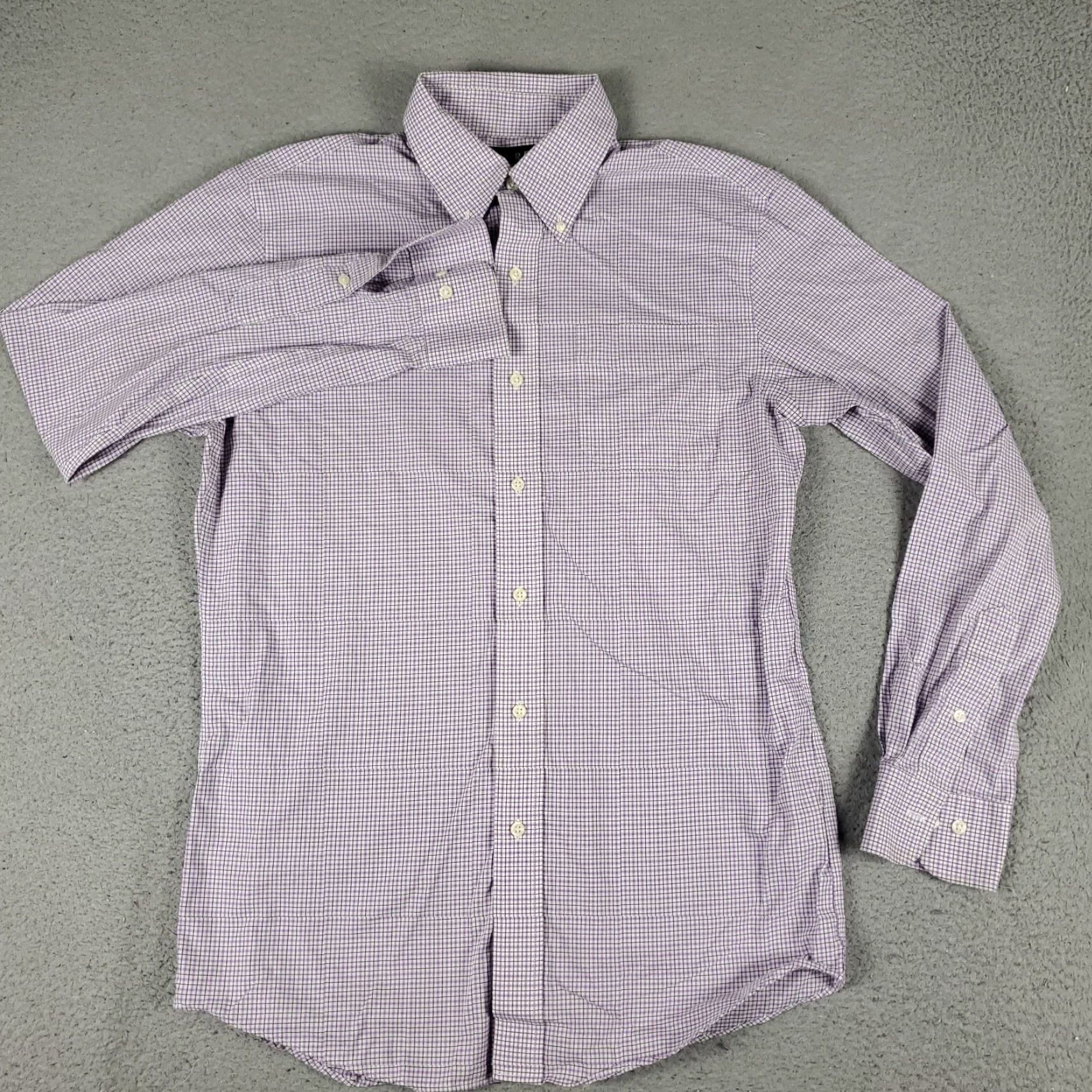 Ralph Lauren Ralph Lauren Dress Shirt Mens 15.5 Purple Plaid Long Sleeve Button Down Regular Fit Size 40R - 2 Thumbnail