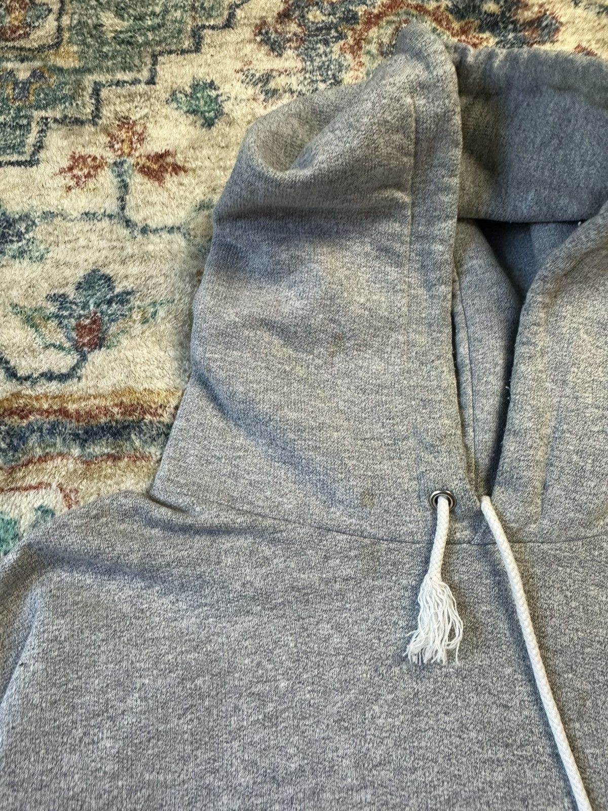 Vintage Vintage 80s Grey Blank Pullover Hoodie Medium Size US M / EU 48-50 / 2 - 5 Thumbnail