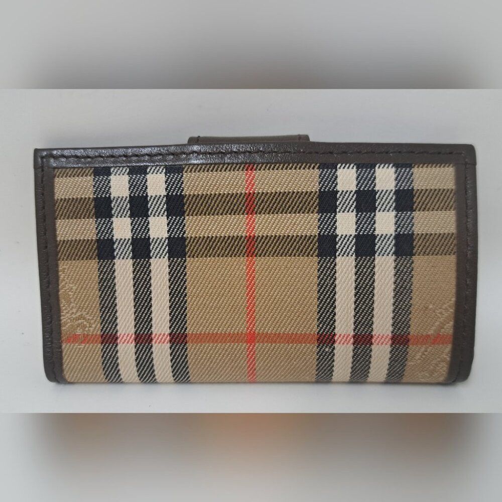 Burberry Vintage Burberry Key Holder Wallet Calfskin Nova Check 4 Ke Size ONE SIZE - 8 Thumbnail