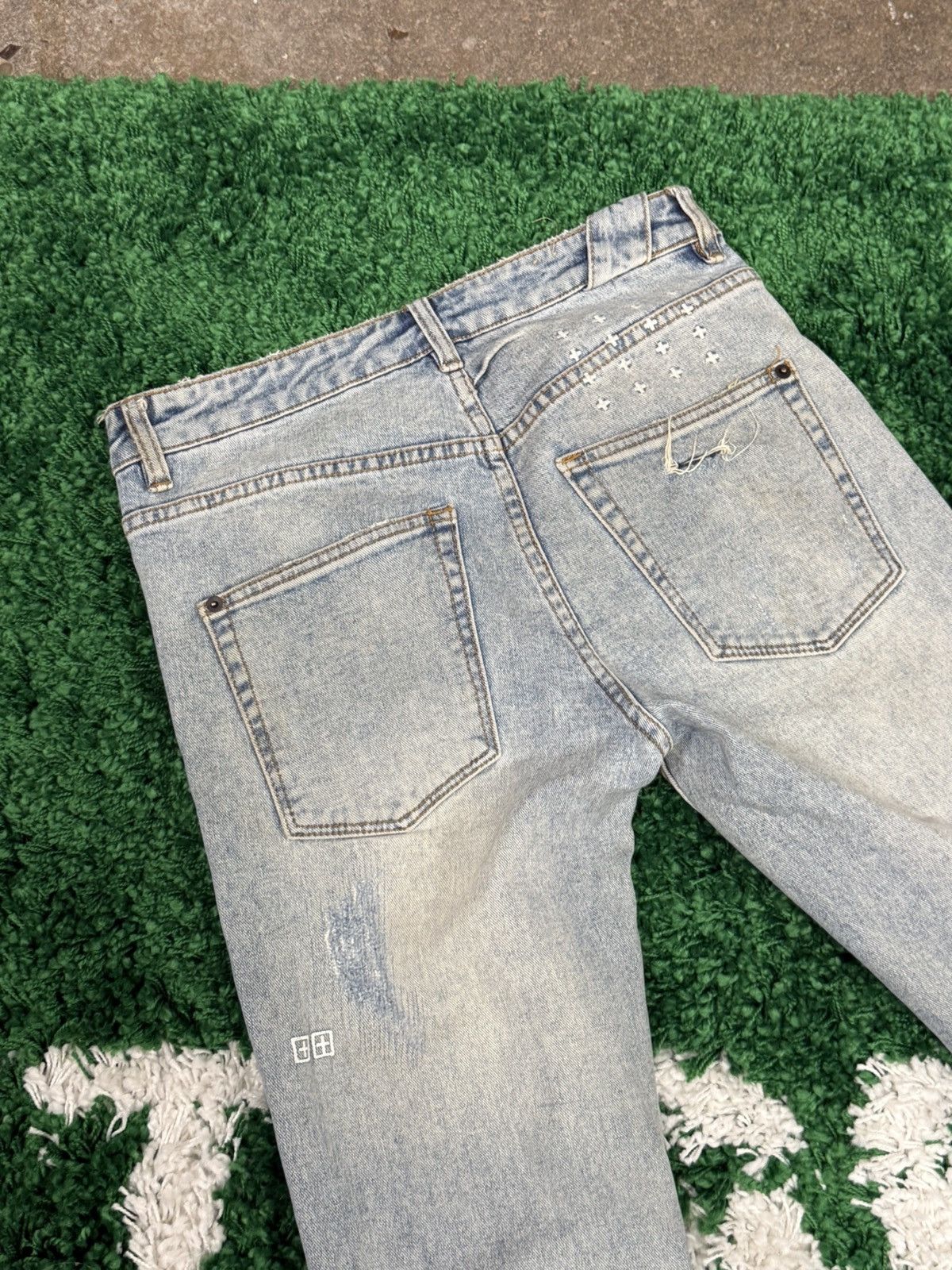 Ksubi Ksubi Chitch Distressed Chop Denim Jeans Holes Knee 29 Size US 29 - 7 Thumbnail