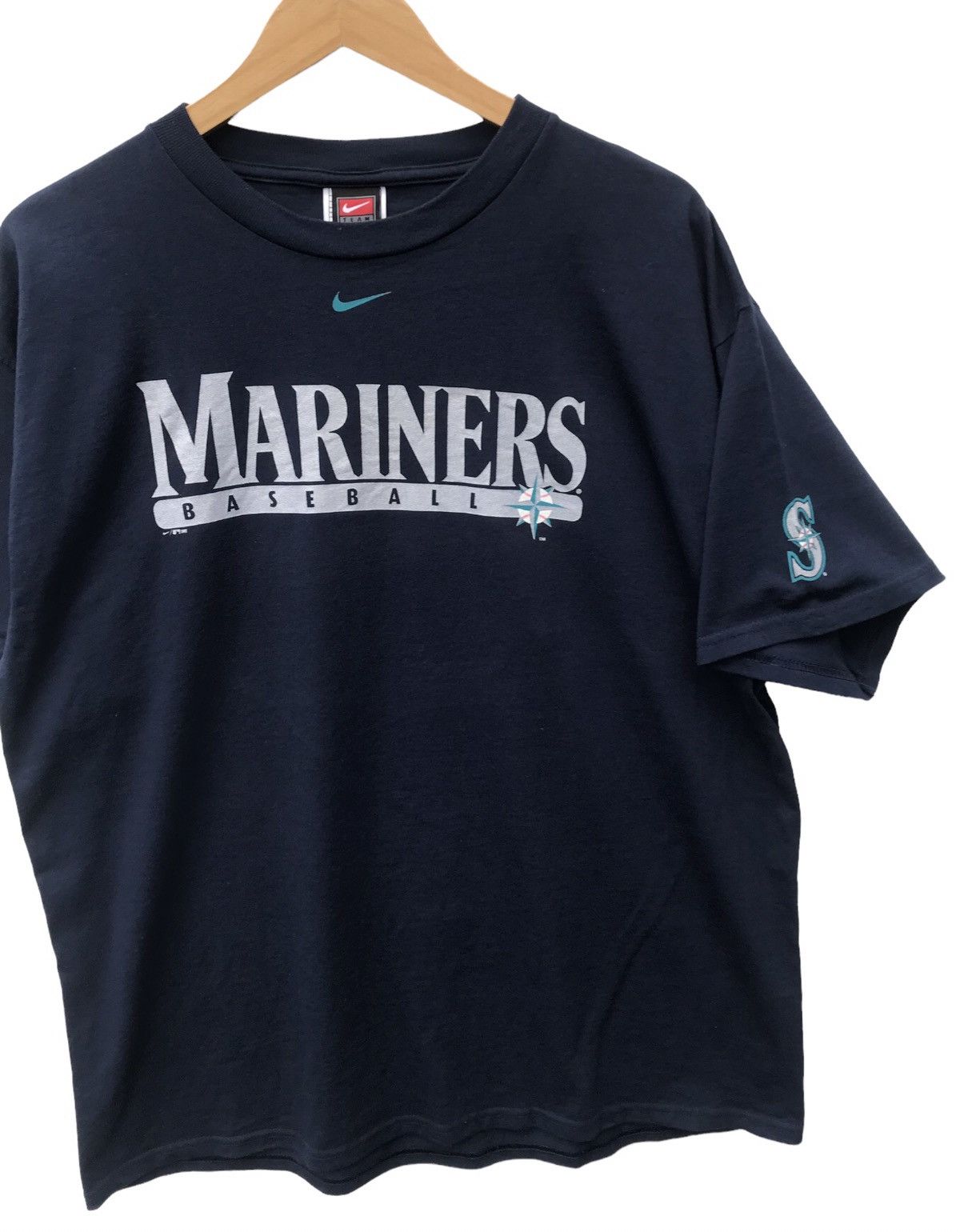 MLB Vintage 90s Nike MLB Team Marines Spellout Shirt Size US L / EU 52-54 / 3 - 5 Thumbnail
