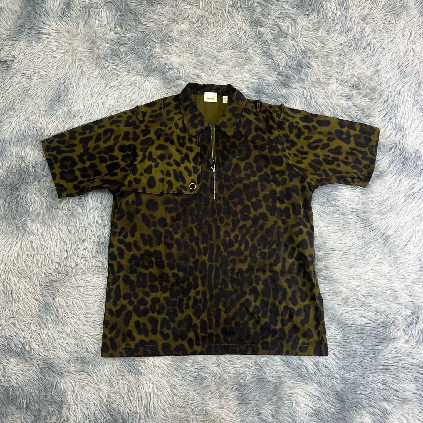 Burberry Half-Zip Short Sleeve T-Shirt