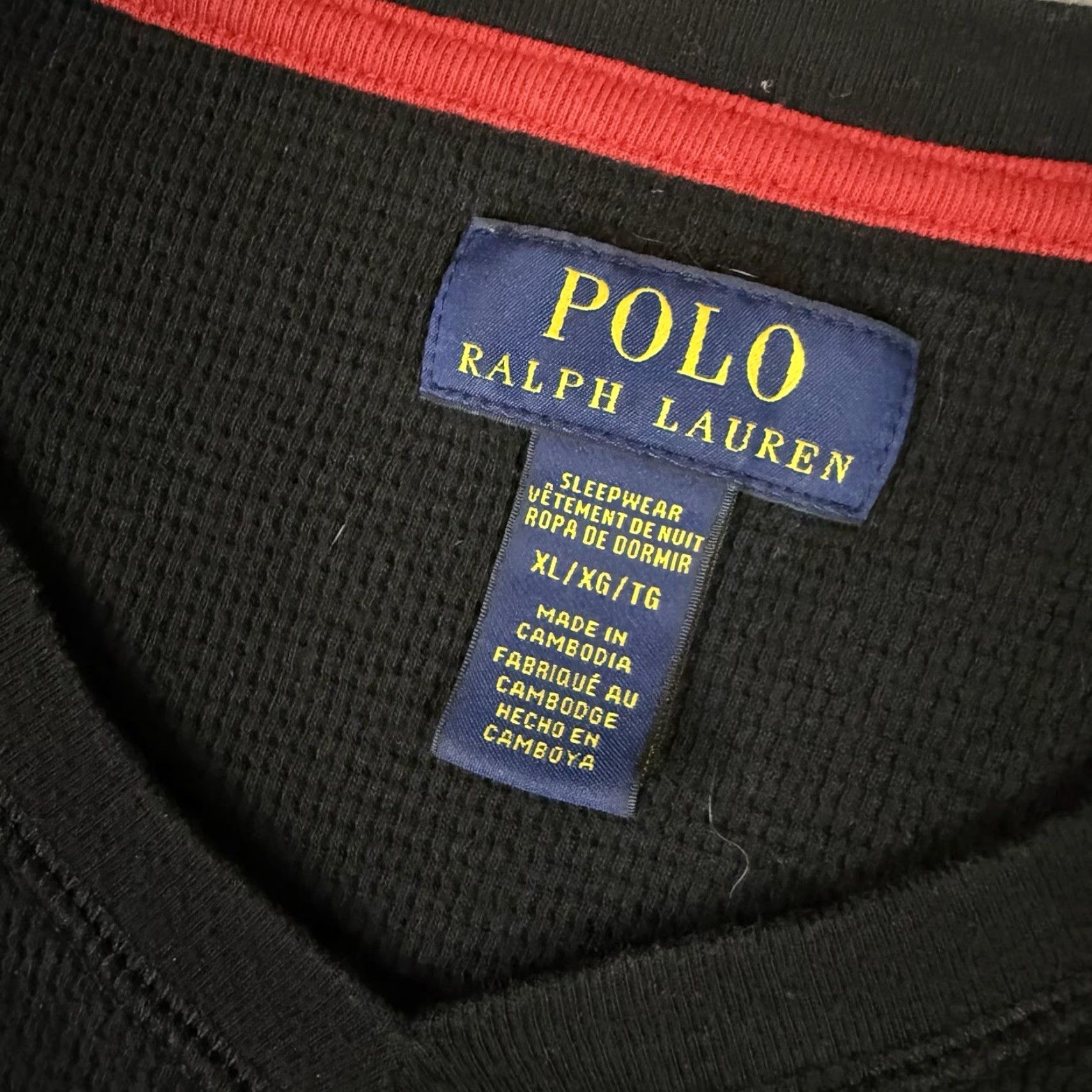 Ralph Lauren Polo Ralph Lauren Shirt Mens XL Black Thermal Long Sleeve Waffle Top Casual Pony Size US XL / EU 56 / 4 - 4 Thumbnail