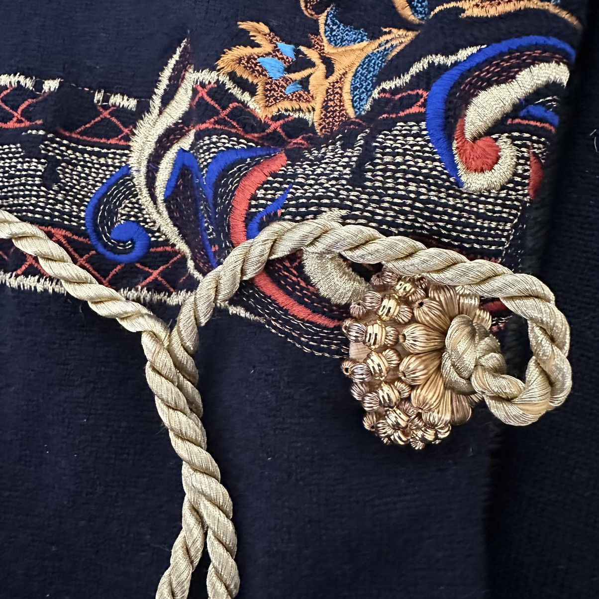 Dior × Gianfranco Ferre Christian Dior Fall 1993 by Ferre Knit Embroidered Dress Size M / US 6-8 / IT 42-44 - 4 Thumbnail