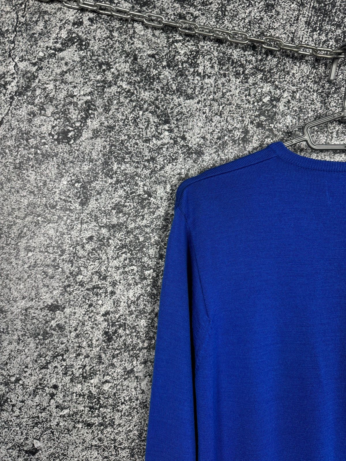 Fred Perry Men’s Fred Perry V-Neck Wool Sweater Blue Pullover Size L Size US L / EU 52-54 / 3 - 12 Thumbnail