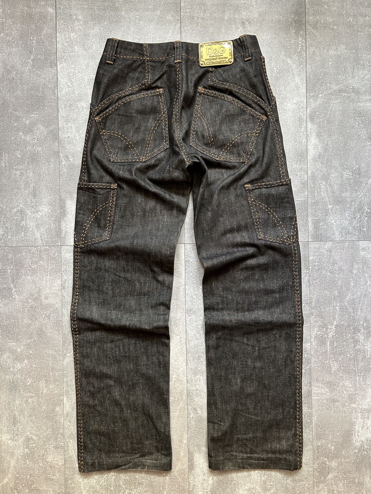 image of Avant Garde x Dolce Gabbana Vintage Thread Cargo Pocket Japanese Dolce & Gabbana Pants in Grey (Siz