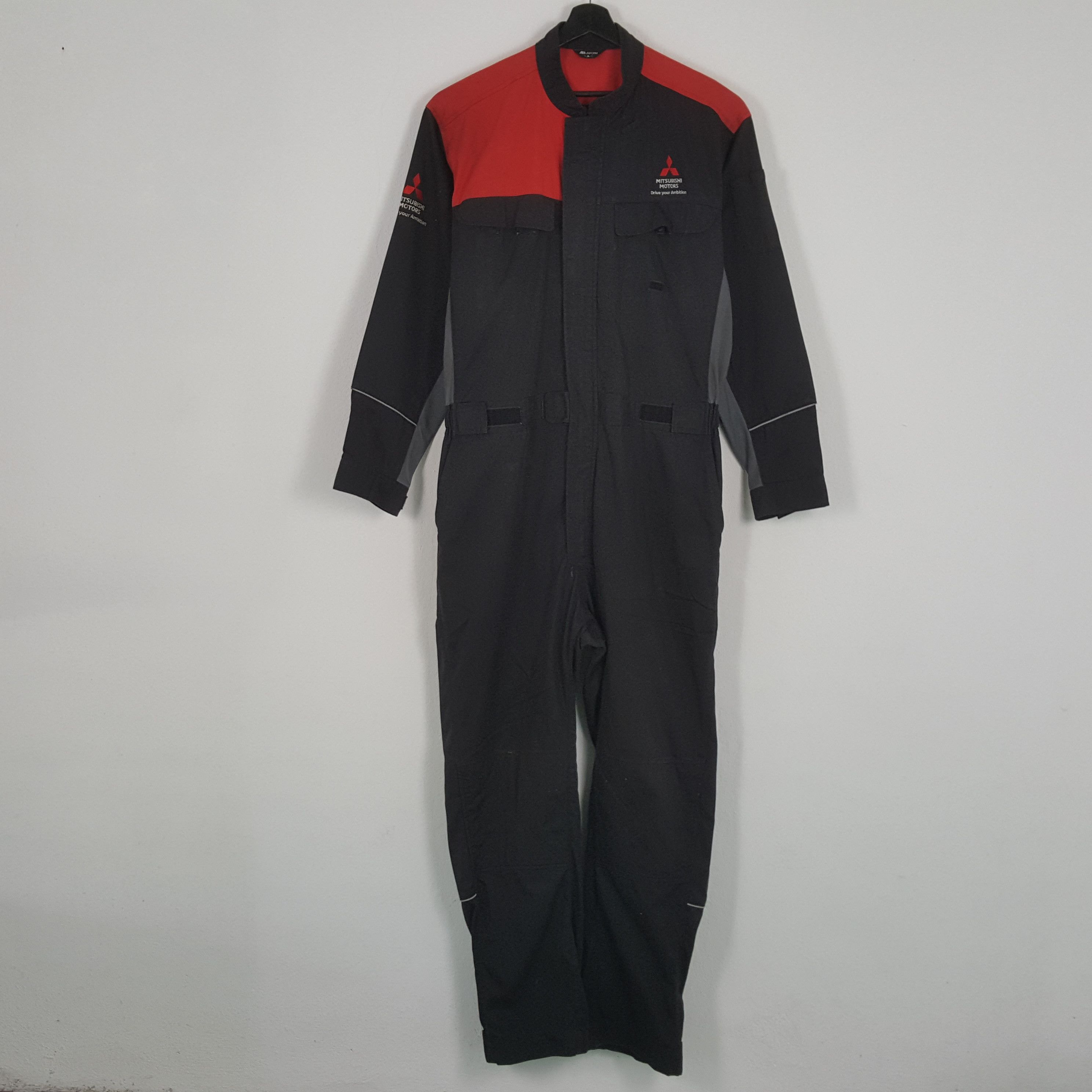 Japanese Brand × Vintage MITSUBISHI MOTOR Racing Workwear Style Coverall Jacket Size US XL / EU 56 / 4 - 4 Thumbnail