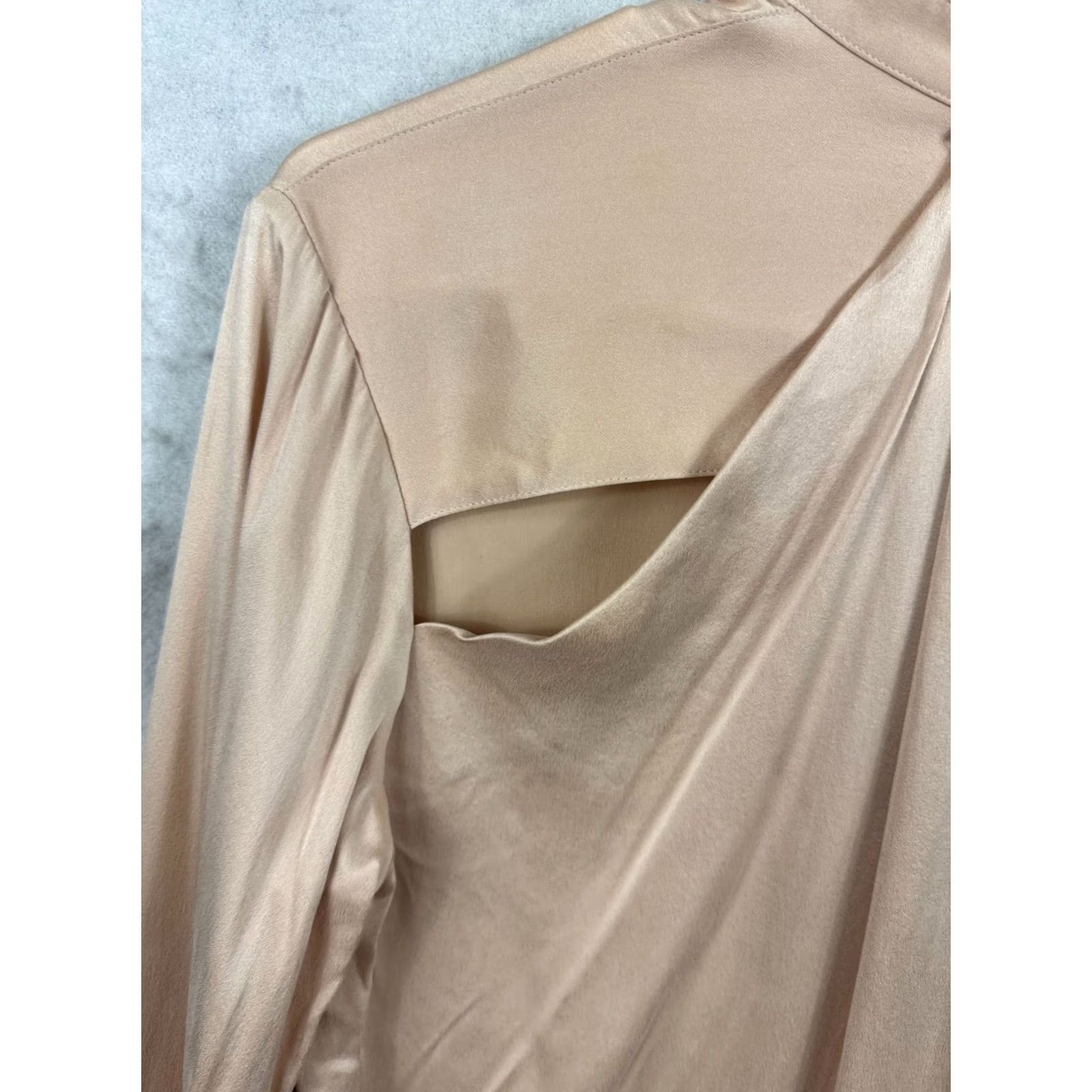 Rag & Bone rag & bone Shirt Womens XS Blush Silk Blouse Button Cuff Ties Back Cut out Size XS / US 0-2 / IT 36-38 - 5 Thumbnail