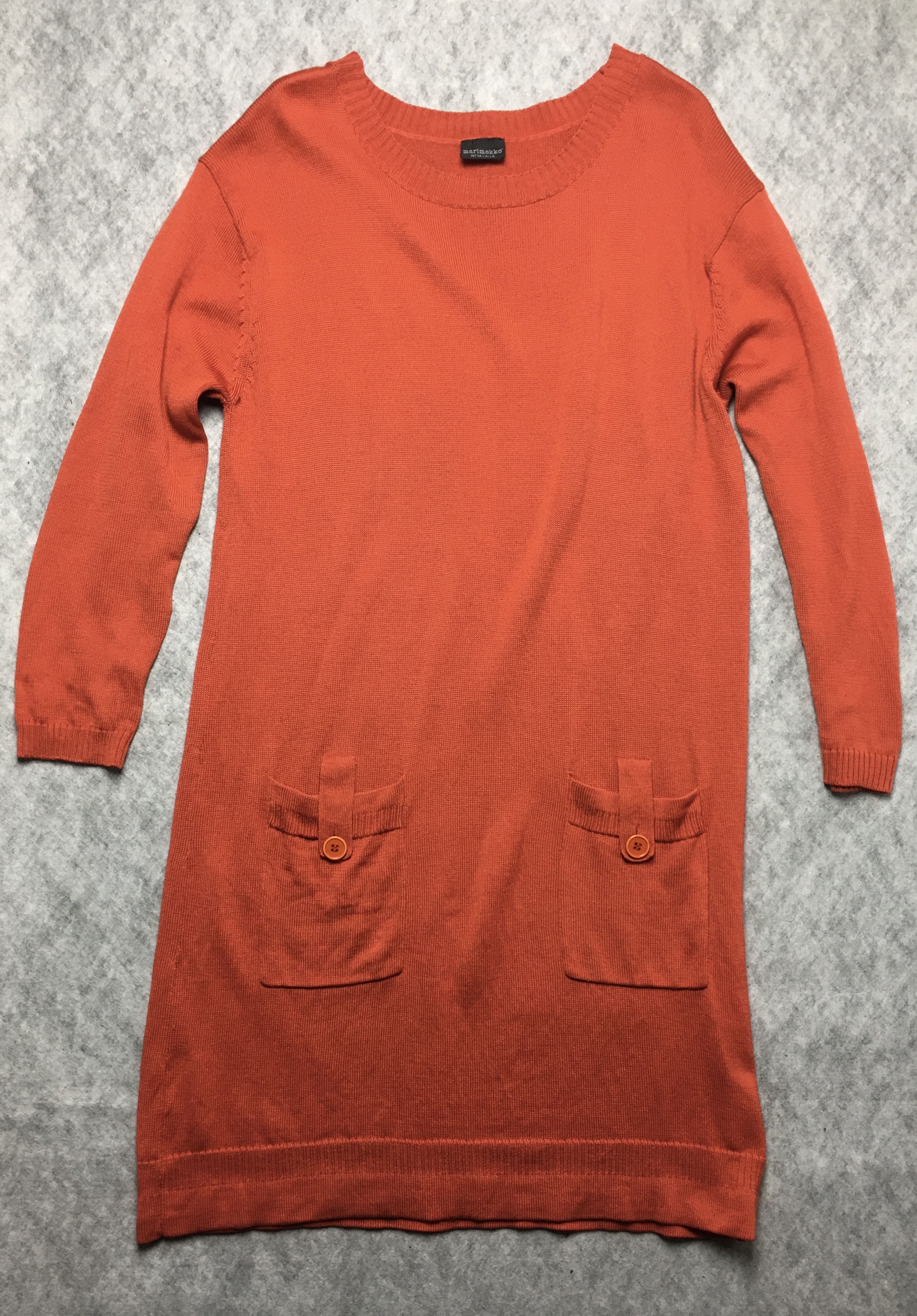 Marimekko Marimekko Cotton Blend Orange Knit Dress Size M Size M / US 6-8 / IT 42-44 - 6 Thumbnail