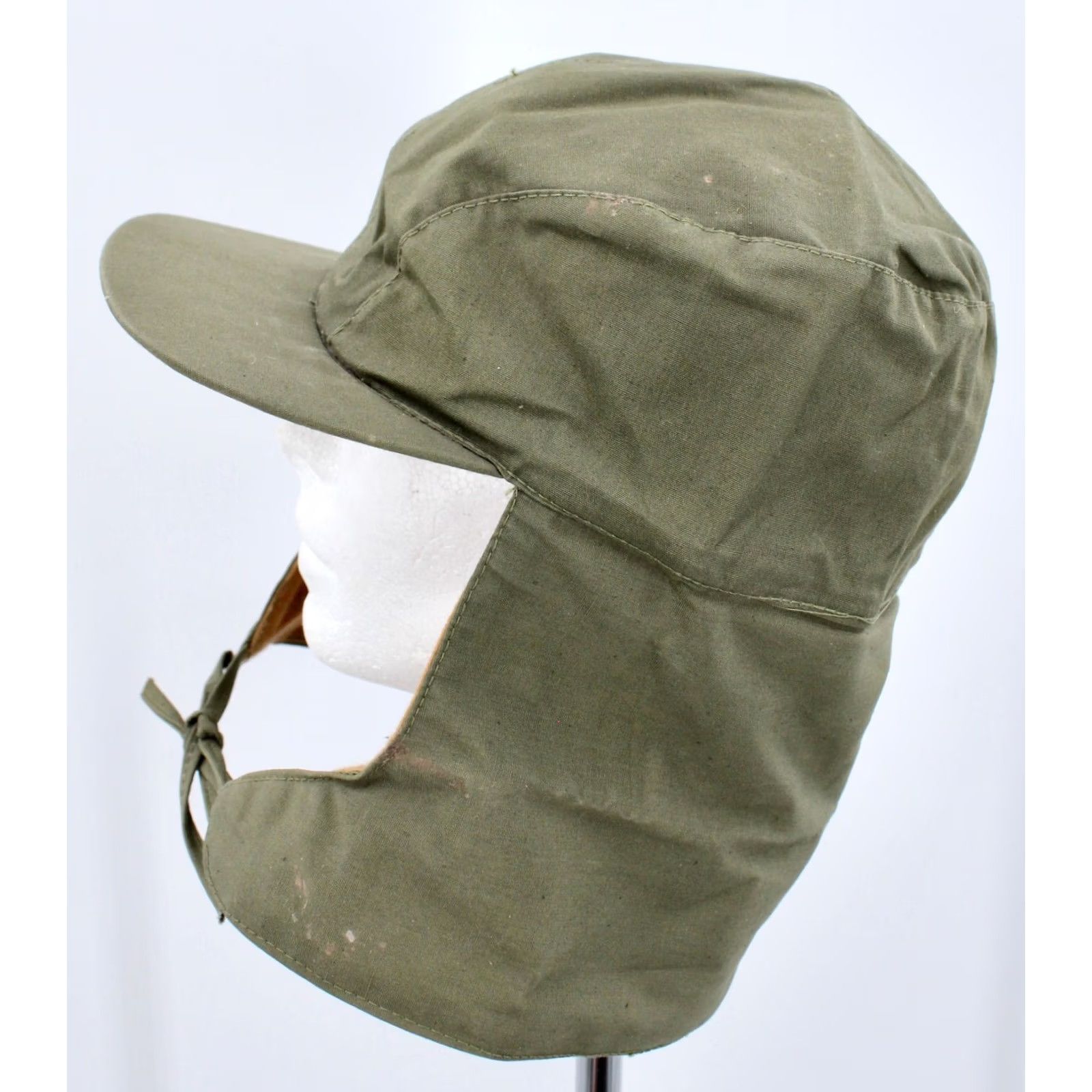 Vintage VINTAGE 1930s Olive Green Hunter Cap 7 1/4 30s Mens Size ONE SIZE - 7 Thumbnail