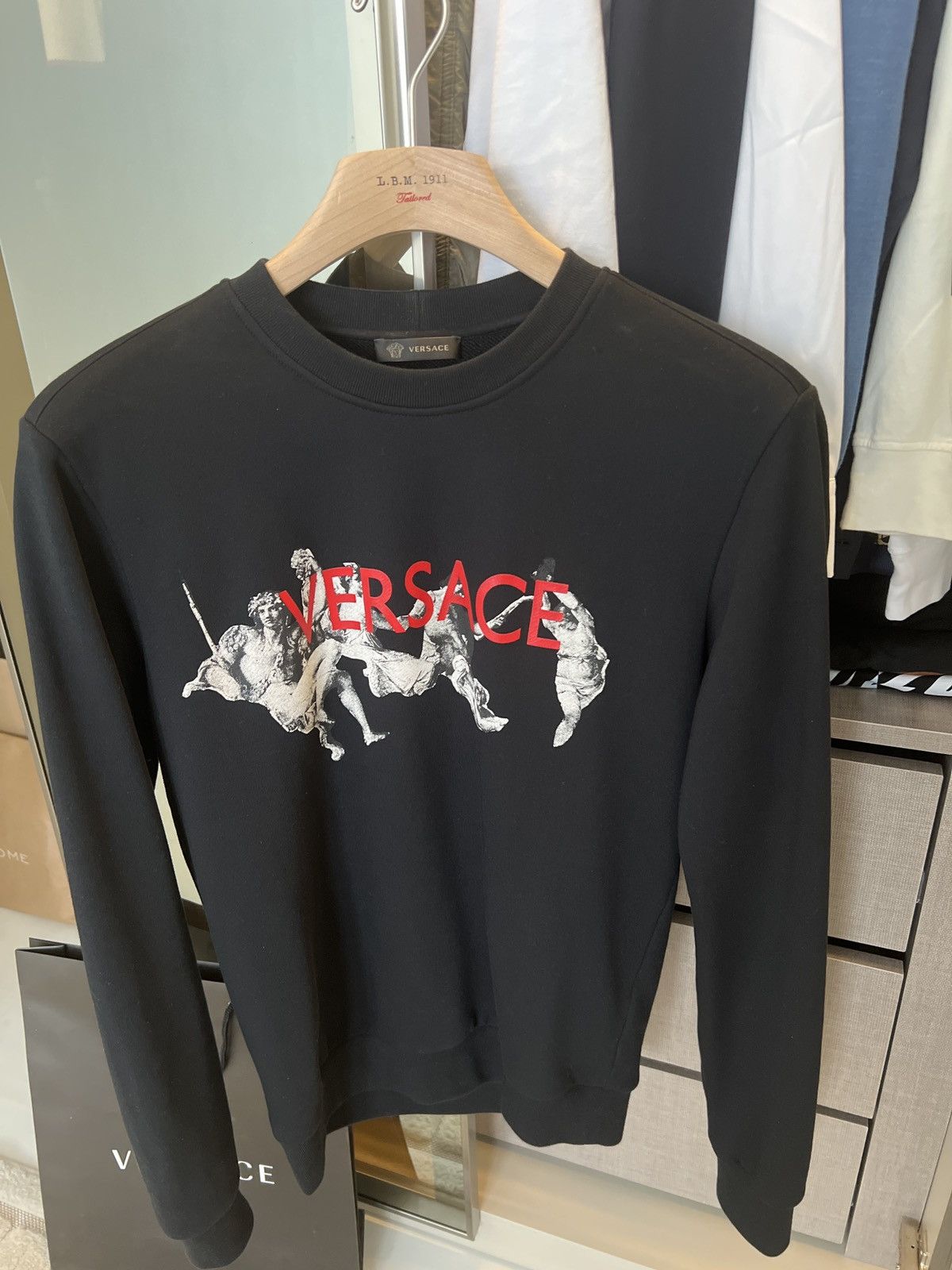 Image of Versace Sweater in Black, Men's (Size Small)