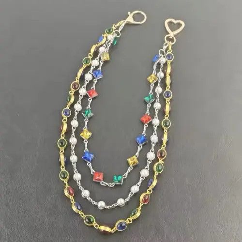 Jewelry Colorful Round Beads Pearl Pants Chain Size ONE SIZE - 4 Thumbnail