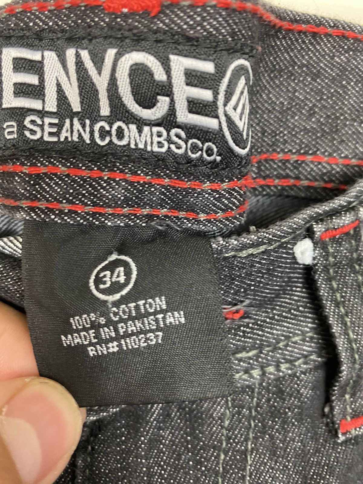 Enyce Vintage Enyce Black Selvedge Denim Jeans Embroidered y2k Size US 32 / EU 48 - 6 Thumbnail