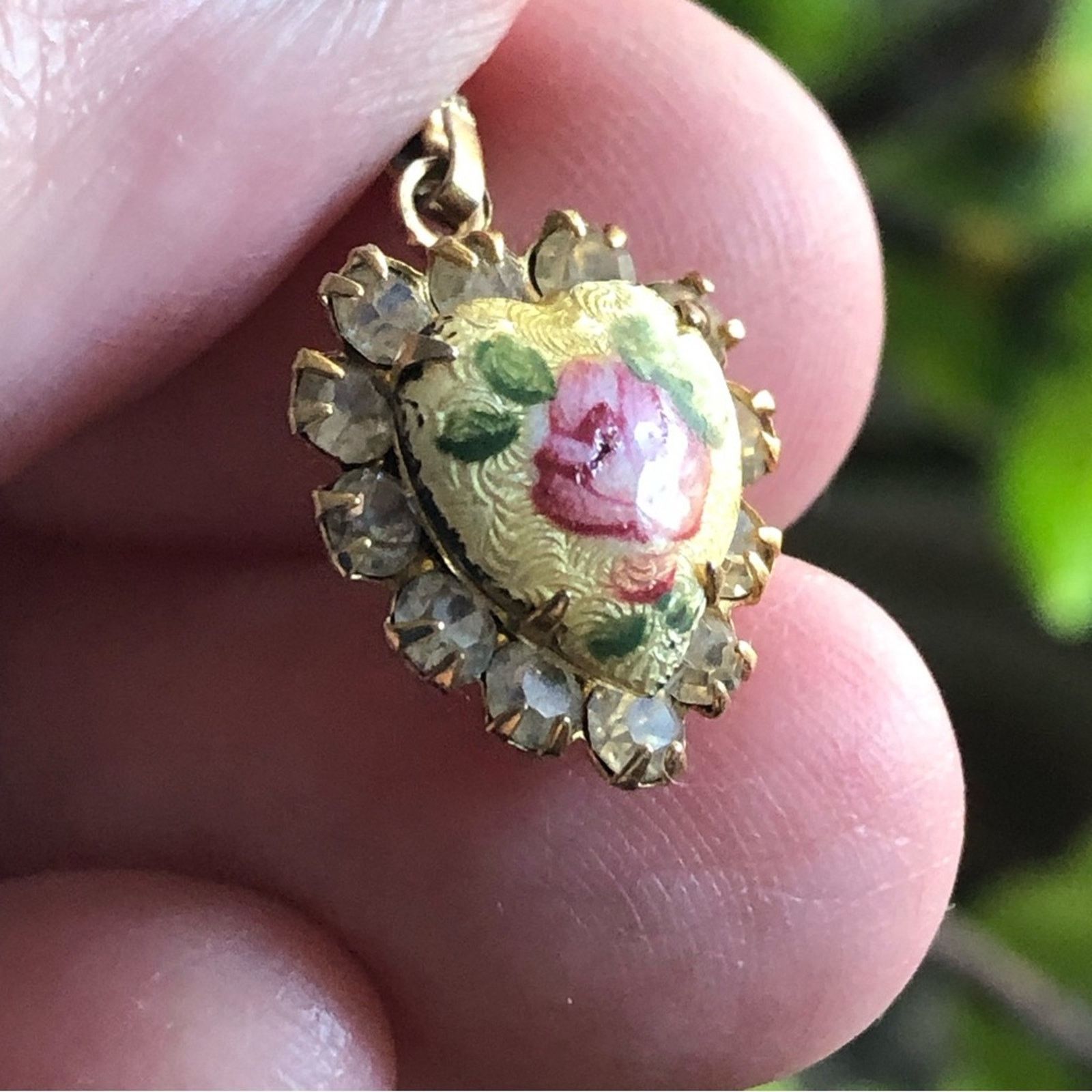 Vintage Vintage 50s Victorian revival enamel heart jewelry set Size ONE SIZE - 9 Thumbnail
