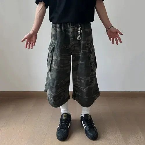 Japanese Brand Kumiko x Miyu Denim Shorts Large Pocket Camouflage Workwear Size US 32 / EU 48 - 6 Thumbnail