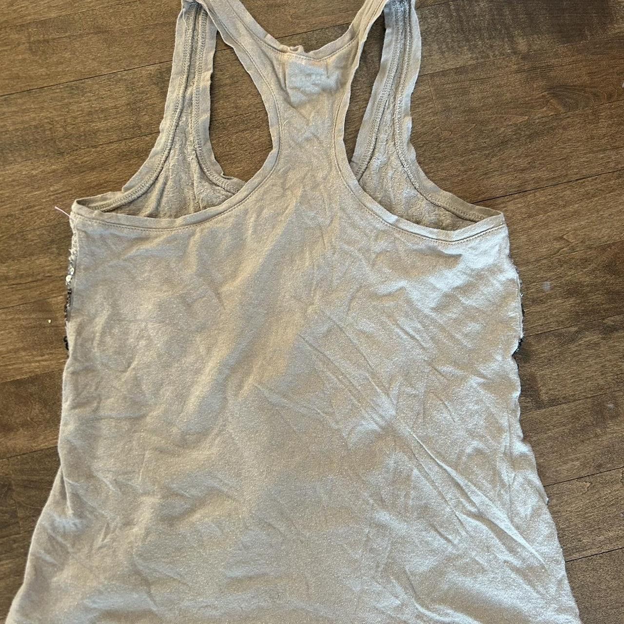 Express Express Gray Sequin Tank Top XS Size XS / US 0-2 / IT 36-38 - 2 Thumbnail