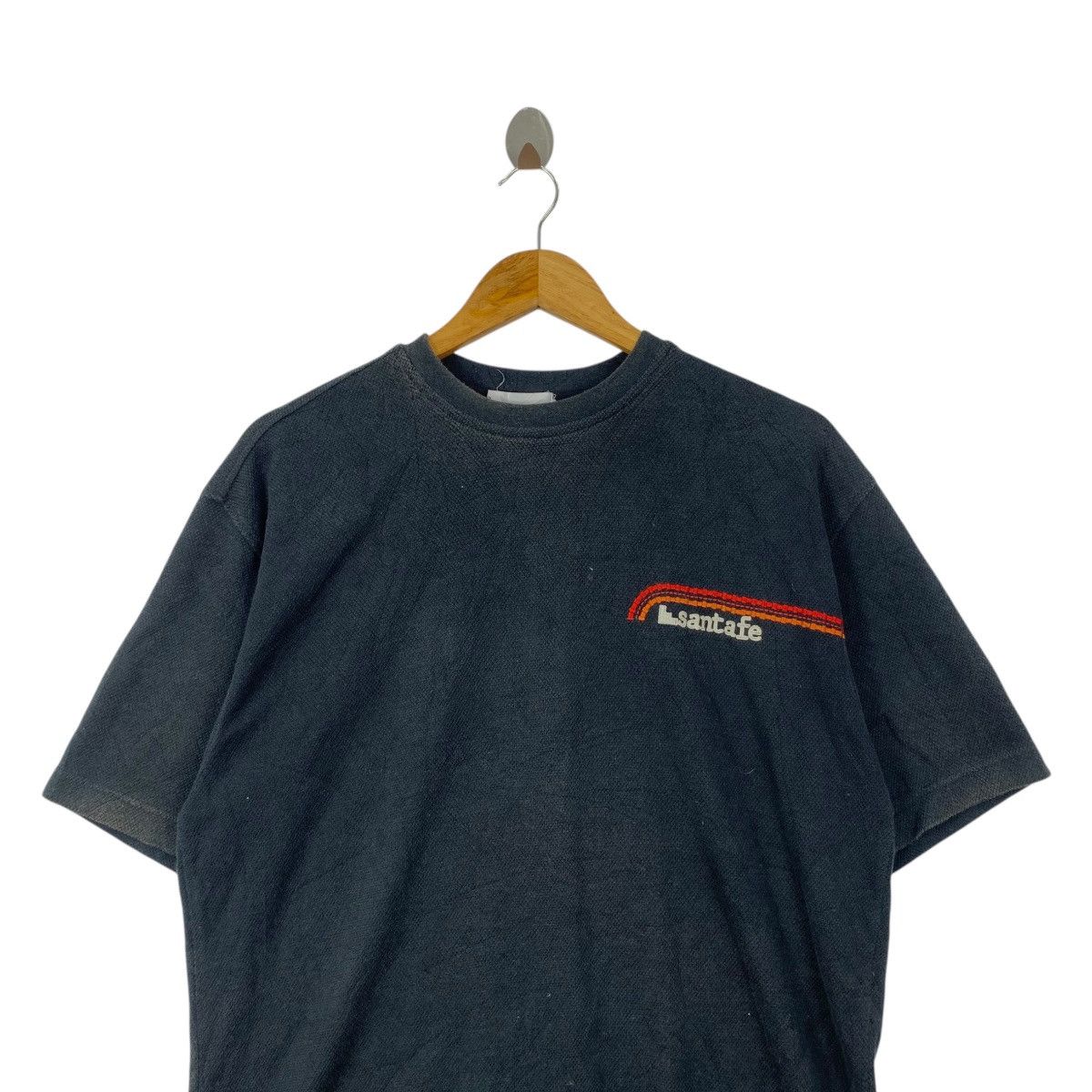 Vintage Vintage SANTA FE JAPAN Embroidered Logo Tee Shirt Top Size L / US 10 / IT 46 - 2 Thumbnail