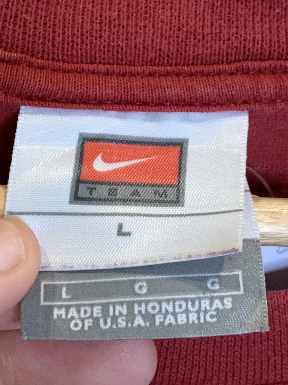 Nike RARE* Vintage Nike Center Swoosh Alabama Crimson Tide Shirt Size US L / EU 52-54 / 3 - 5 Thumbnail