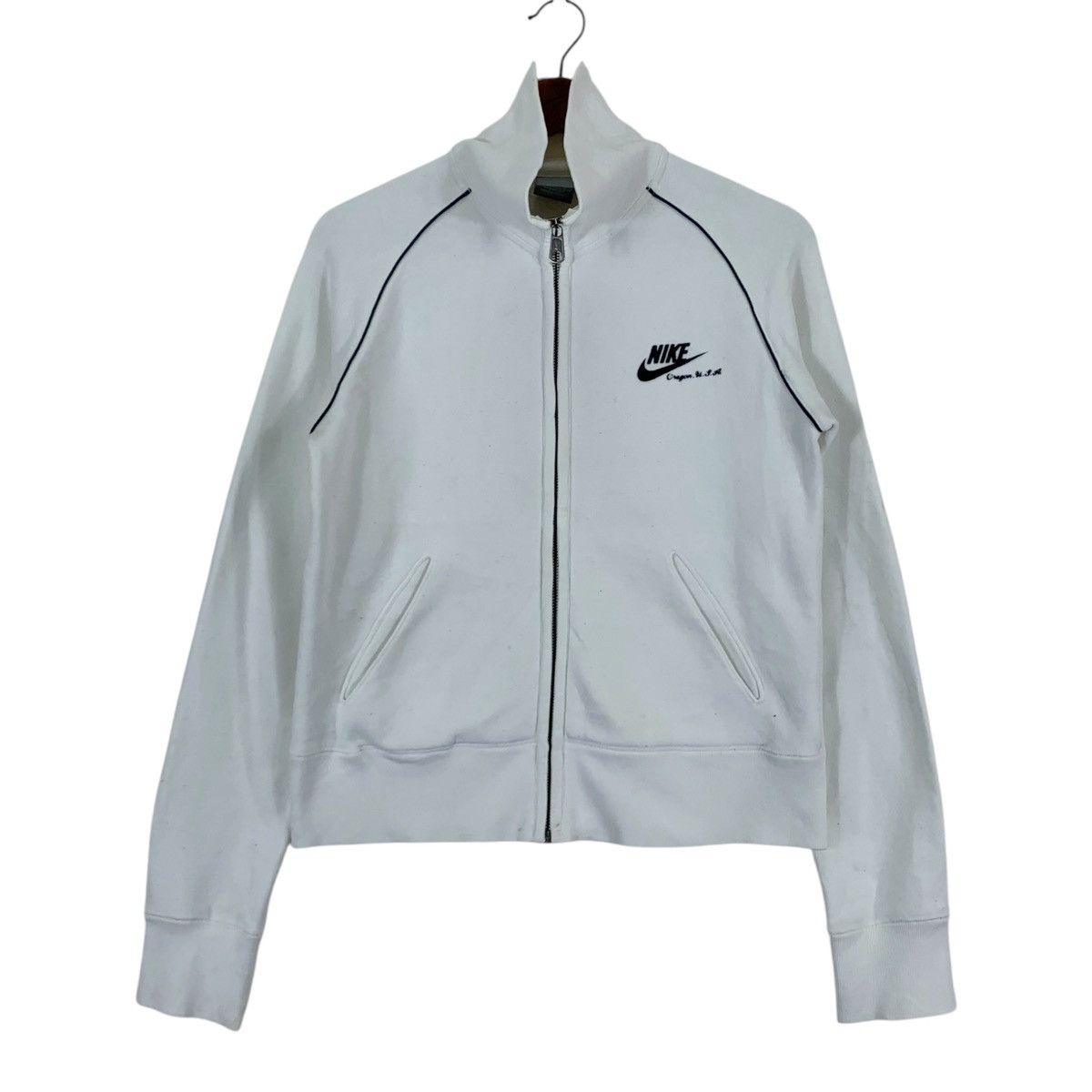 Nike × Vintage Vintage Nike Sportswear White Sweater Zipper Size US S / EU 44-46 / 1 - 1 Thumbnail