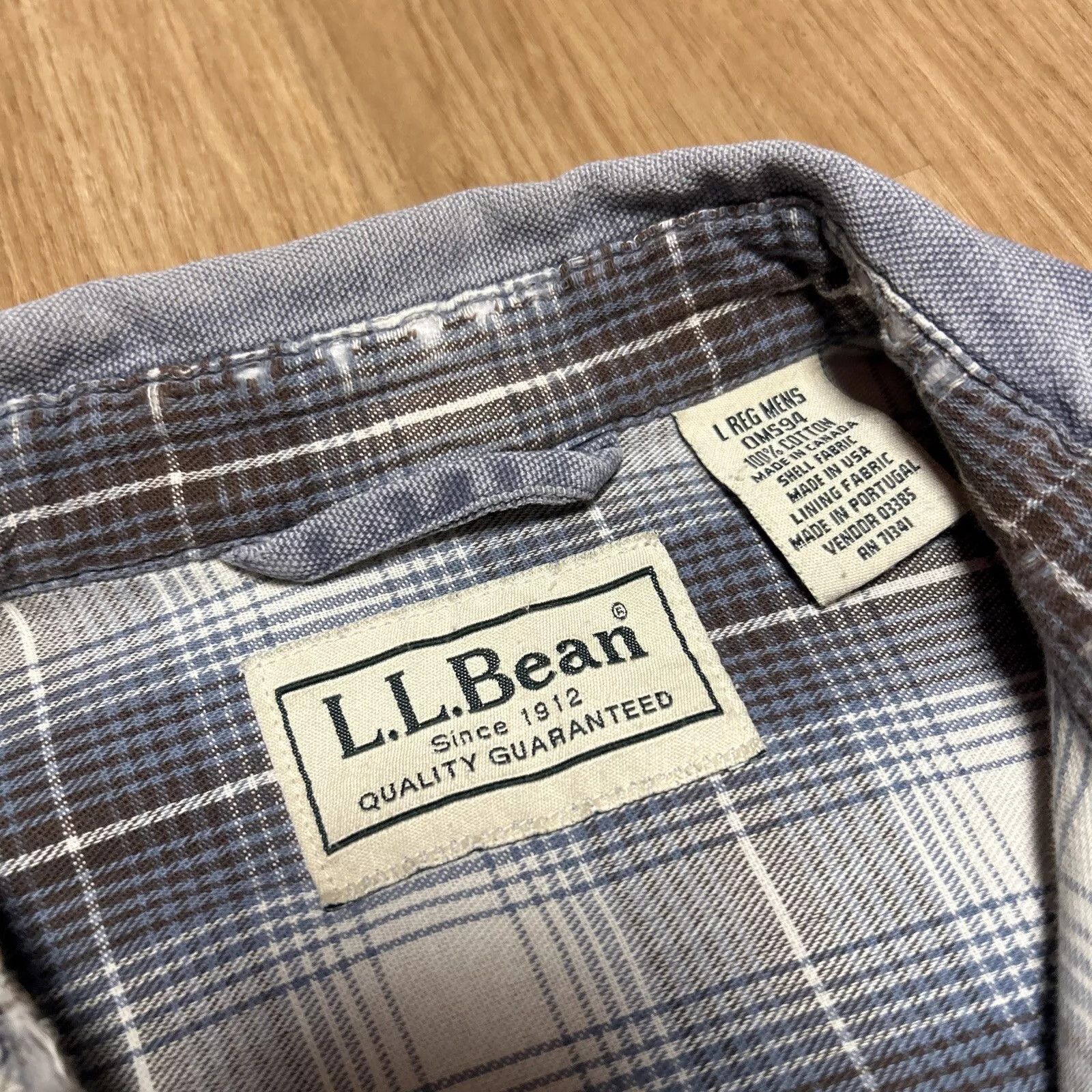 L.L. Bean VTG LL Bean Flannel Lined Shacket Men’s L Canvas Size US L / EU 52-54 / 3 - 6 Thumbnail