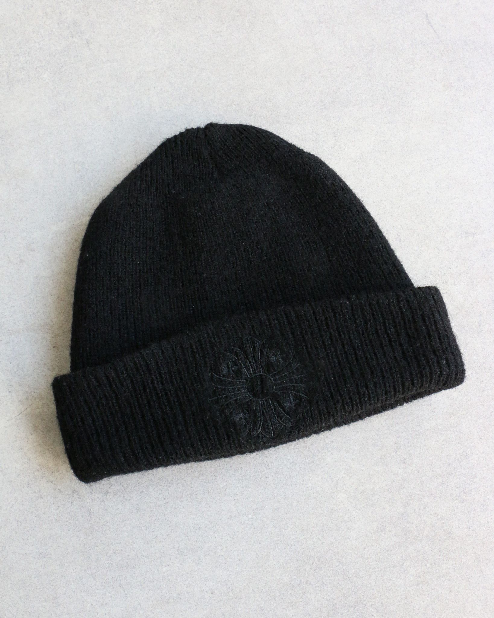 Chrome Hearts Chrome Hearts Tiny E Monochrome Beanie Black Size ONE SIZE - 1 Thumbnail