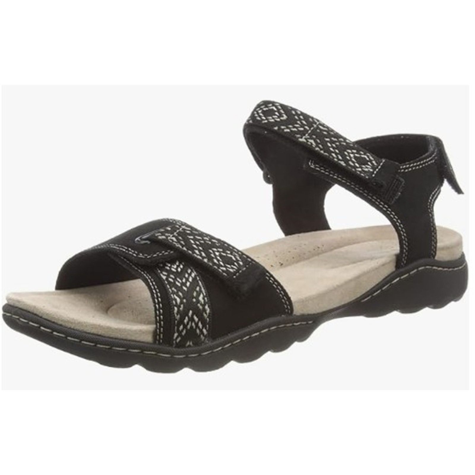 Clarks Clarks Women's Amanda Sprint Flat Sandal Black Size 9.5 Wide Size US 9.5 / IT 39.5 - 1 Thumbnail