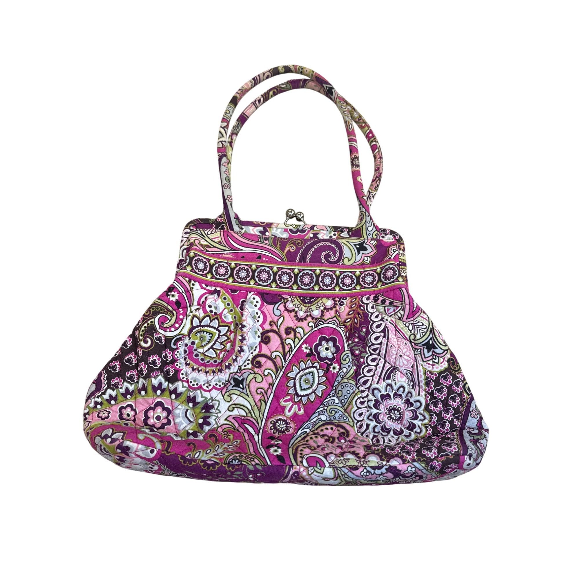 Vera Bradley Vera Bradley Pink Paisley Kisslock Closure Handbag shoulderb Size ONE SIZE - 1 Thumbnail