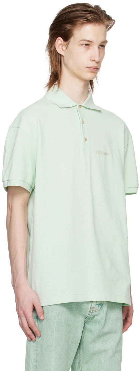 Palm Angels o1y0325 Logo Polo Shirt in Light Green Size US M / EU 48-50 / 2 - 2 Thumbnail
