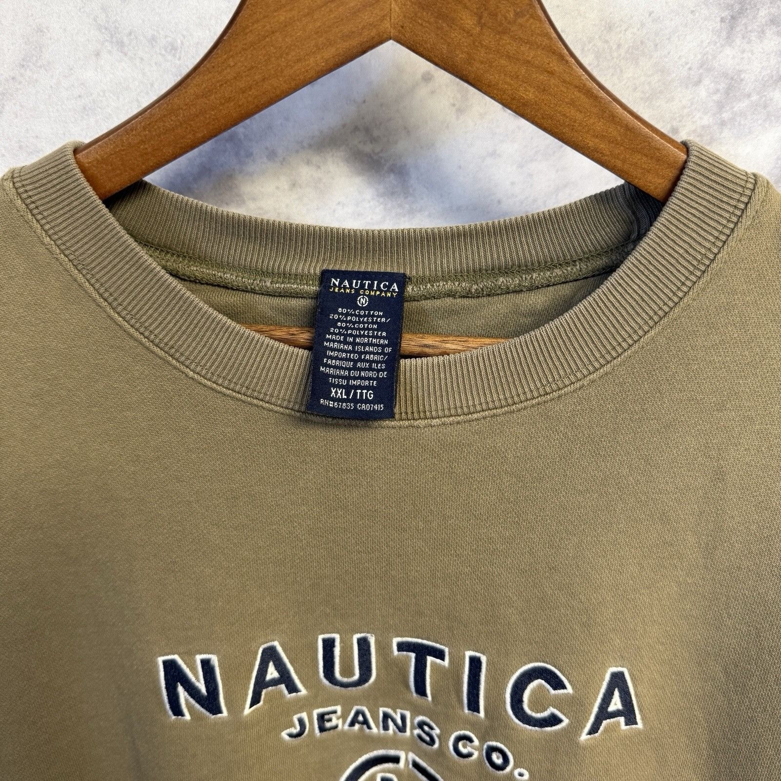 Nautica Vintage Nautica Jeans Sweatshirt Mens 2XL Brown Crew Neck Em Size US XXL / EU 58 / 5 - 3 Thumbnail