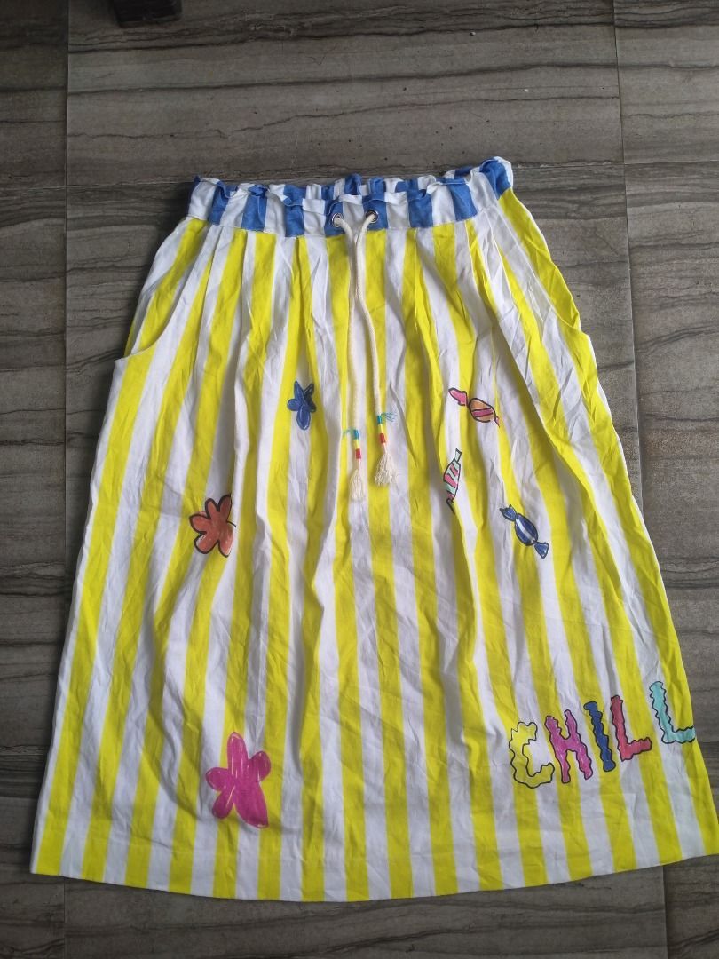 Japanese Brand × Mira Mikati Mira Mikati linen mid length skirt Size 38" / US 16 / IT 52 - 1 Thumbnail