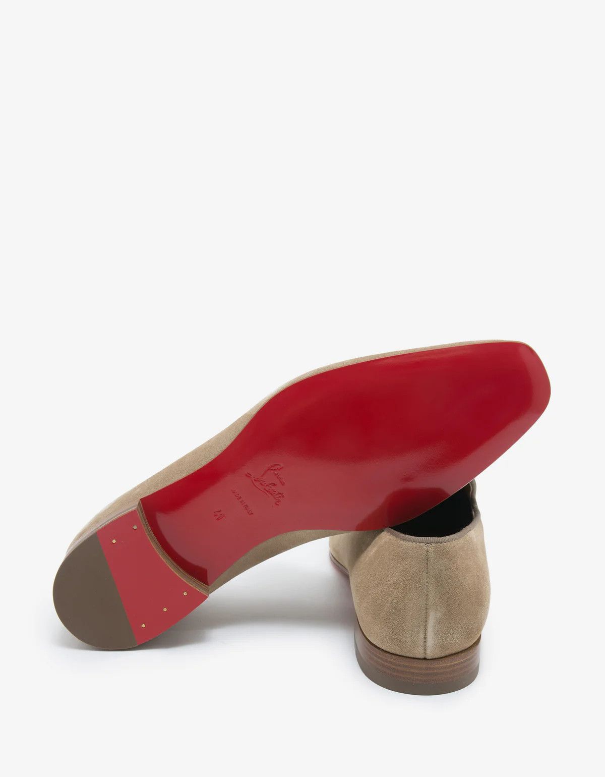 Christian Louboutin o1bcso1str1024 Dandelion Flat in Beige Size US 12 / EU 45 - 5 Thumbnail