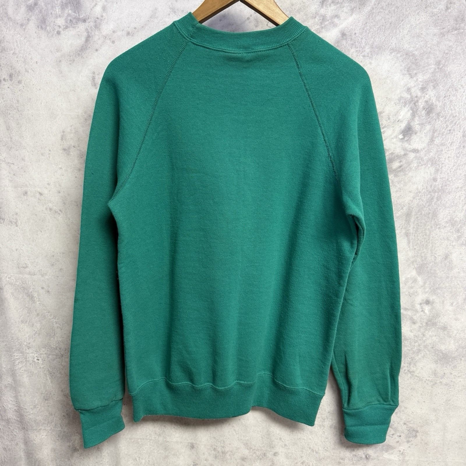 Nike Vintage 80s 90s Nike Crew Neck Teal Green Raglan Sweatshirt Size US M / EU 48-50 / 2 - 2 Thumbnail