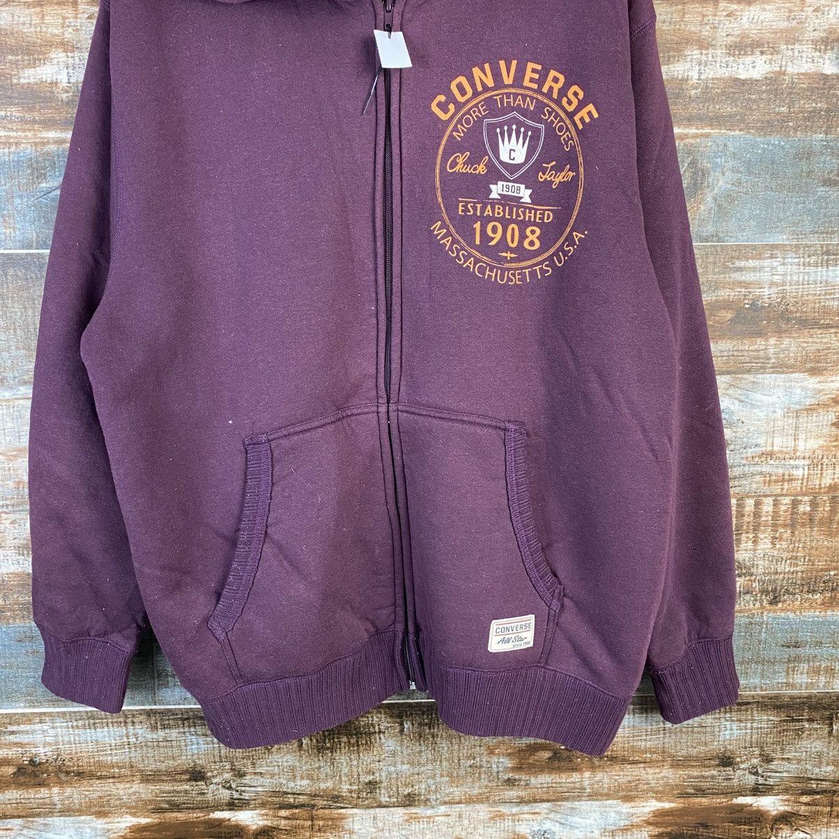 Converse DL Converse Purple Hoodie #C911 Size US L / EU 52-54 / 3 - 6 Thumbnail