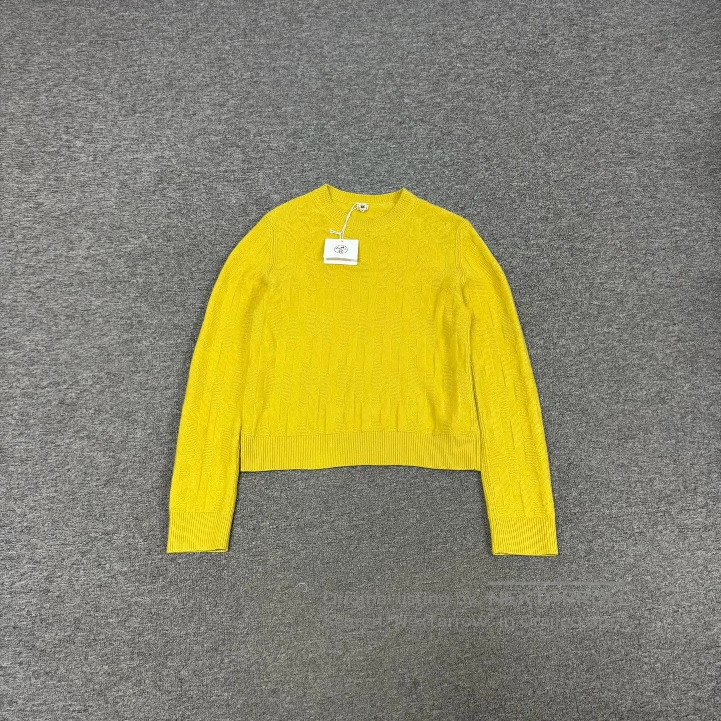 Hermes Hermes Large H-pattern jacquard round-neck knit sweater| Size L / US 10 / IT 46 - 1 Thumbnail