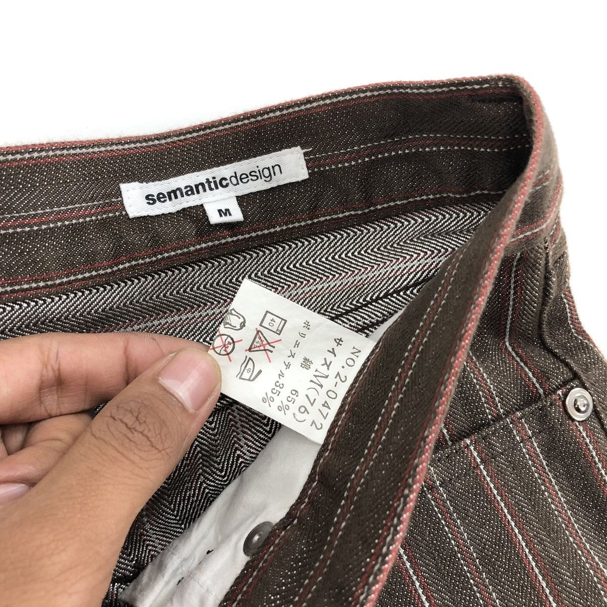 20471120 × If Six Was Nine × semanticdesign Y2K Semantic Design Striped Brown Travis Scott Denim Pants Size US 30 / EU 46 - 9 Thumbnail