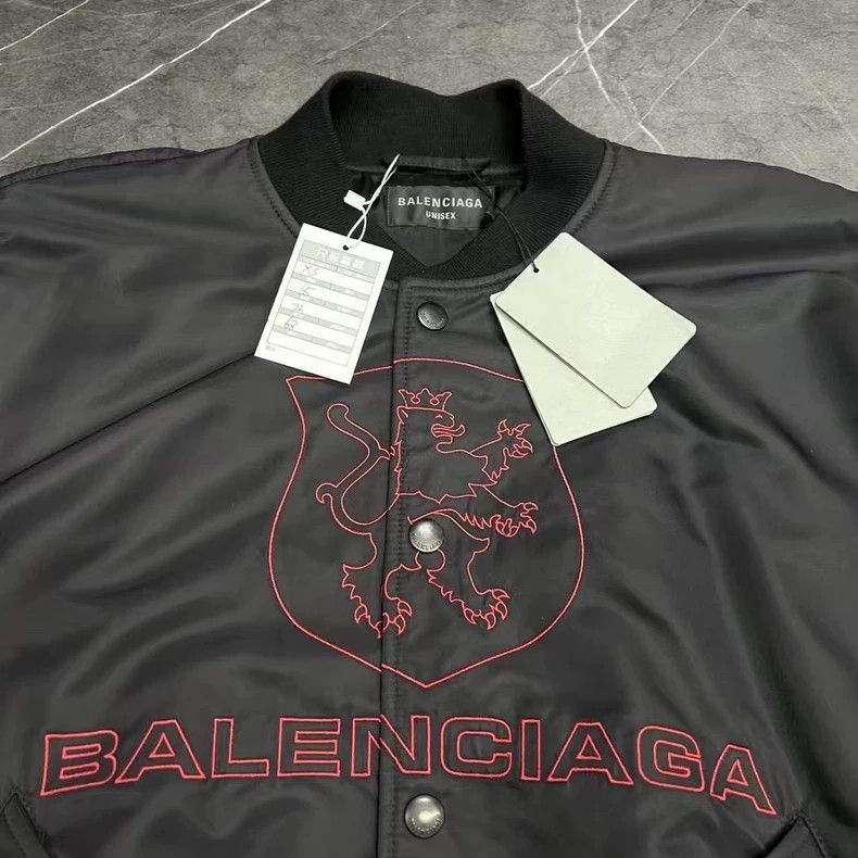Balenciaga Manchester United Lion Embroidered Bomber Jacke