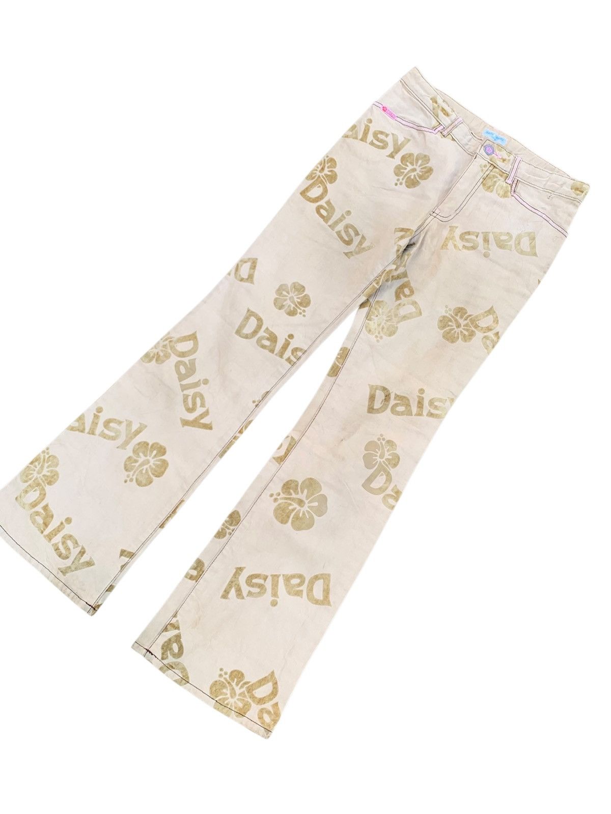 Le Grande Bleu (L.G.B.) 2000s Daisy lovers Rare Y2k full print Size 29" - 2 Thumbnail