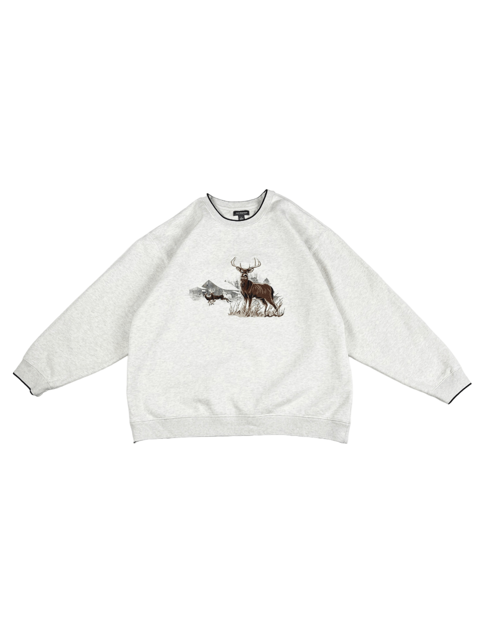 Vintage Vintage Sweatshirt Embroidered Deer M-L Size US M / EU 48-50 / 2 - 1 Thumbnail