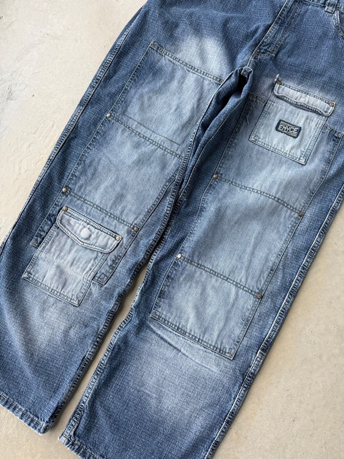 Enyce Vintage Y2K Enyce Multi pocket Baggy Denim Pants Size US 38 / EU 54 - 3 Thumbnail