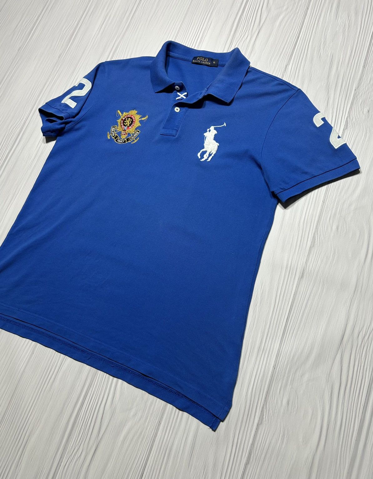 Japanese Brand Vintage Polo Ralph Lauren Black Watch Polo Team 2 Tee Size US XL / EU 56 / 4 - 2 Thumbnail