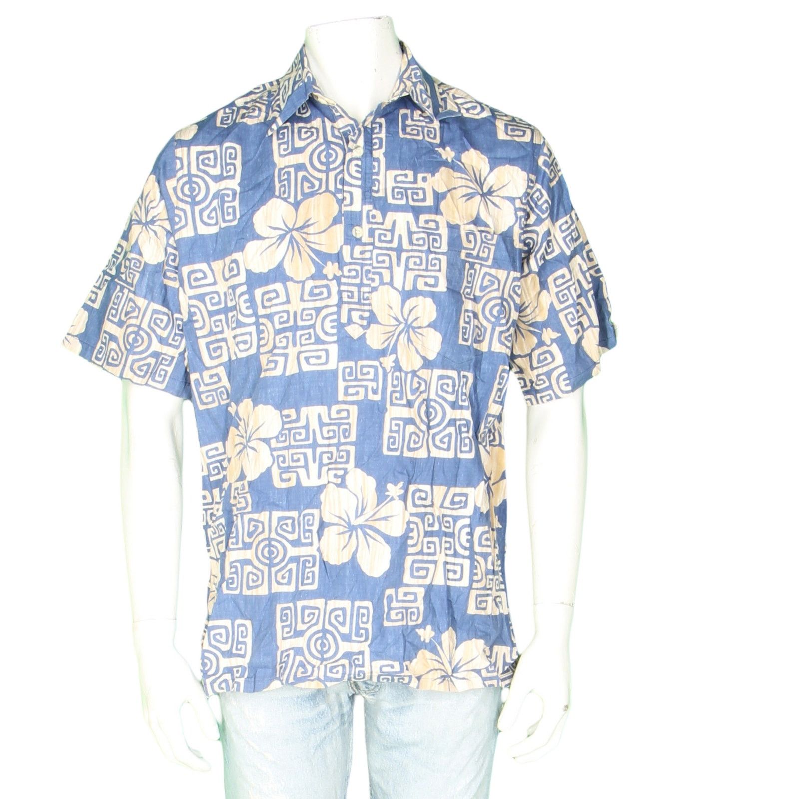 Other Go Barefoot Floral Hawaiian Aloha Tropical Tribal Camp Shirt Size US M / EU 48-50 / 2 - 2 Thumbnail